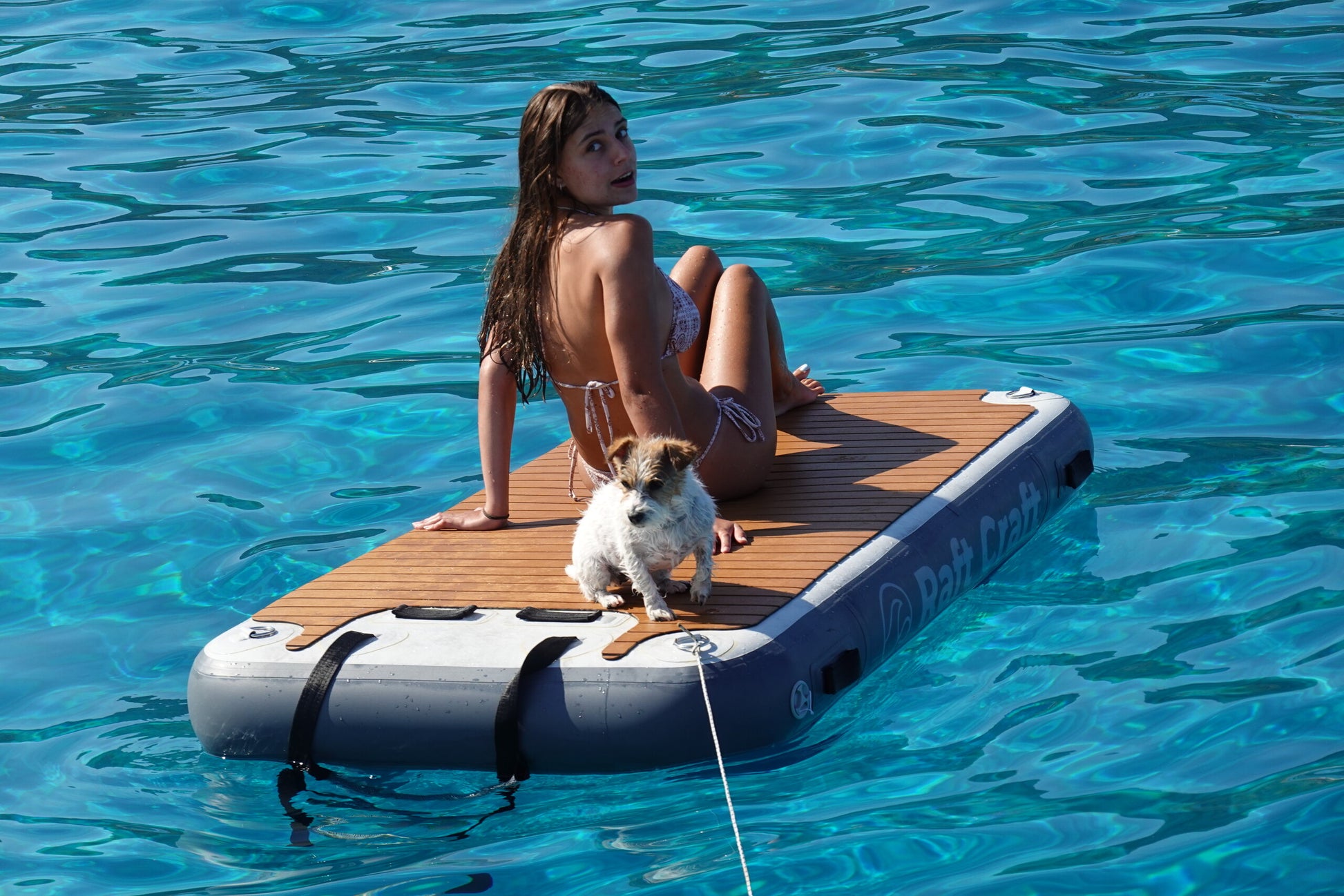 RC101 floating dock in use on the water